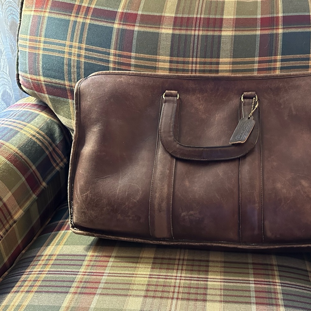 Coach Dark Brown Leather Briefcase